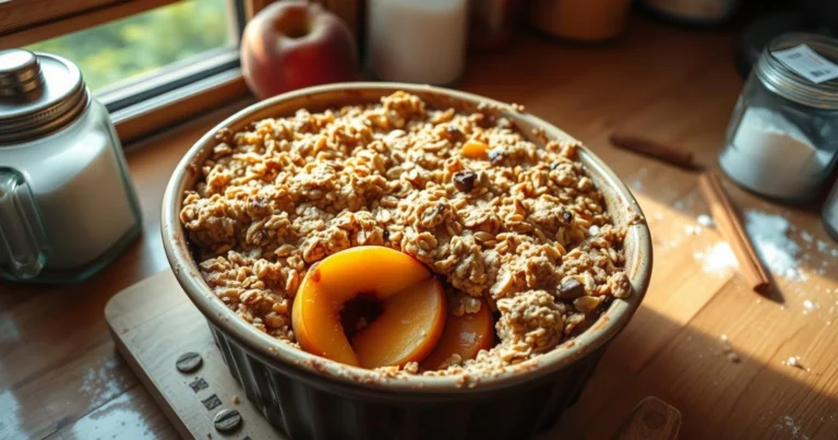 peach crumble